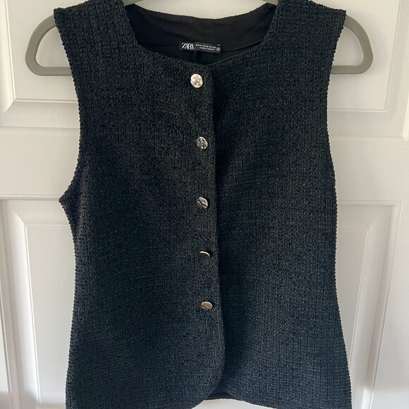 Zara Textured Long Top / Vest - Picture 2 of 4